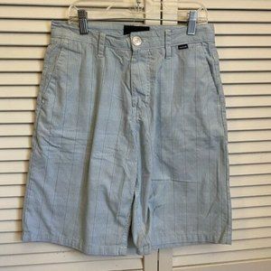 Hurley Mens Shorts Size 28 Blue Checkered Casual